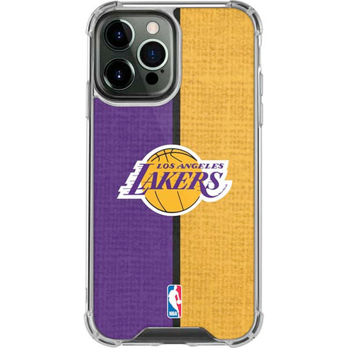 NBA Los Angeles Lakers Canvas iPhone 15 Pro Max Clear Case